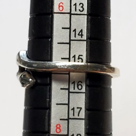 Silver Tone Snake Design Ring Sz 7 Unsigned - Picture 4 of 5